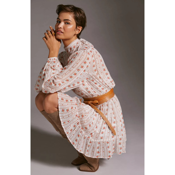 Anthropologie Dresses & Skirts - NEW Anthropologie Let Me Be Mock Neck Sheer Mini Dress - Medium